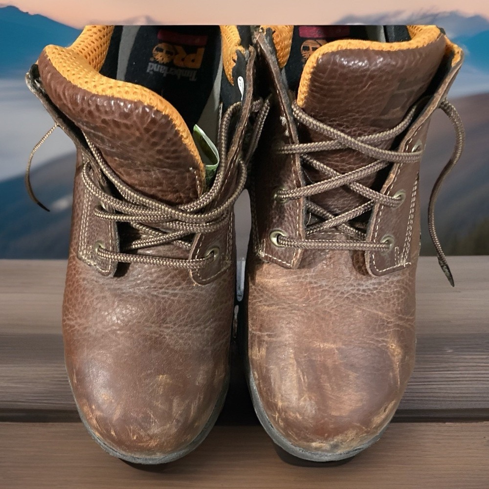 9M Timberland PRO Work Boots Mens Leather Steel Toe ASTM EH Safety Shoes